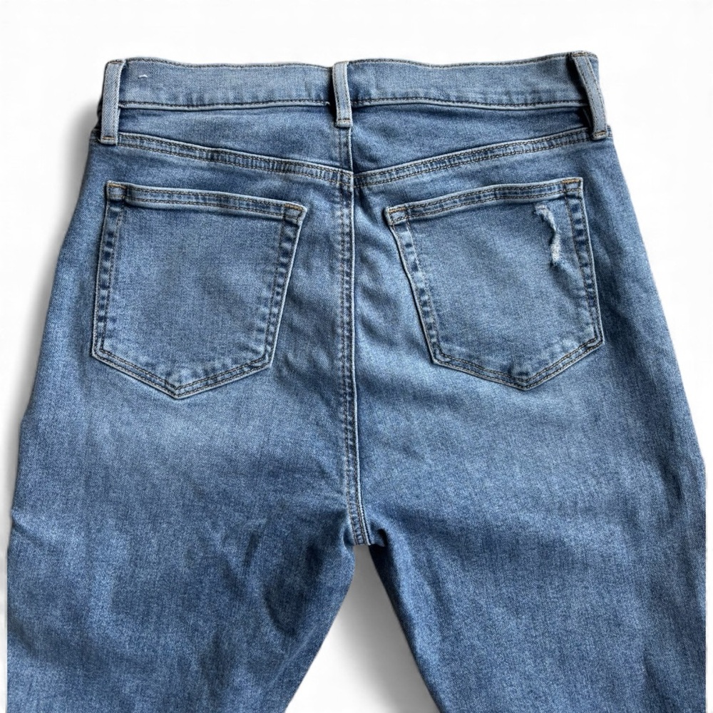 LOFT Classic Blue Distressed Jeans - Picture 2 of 4